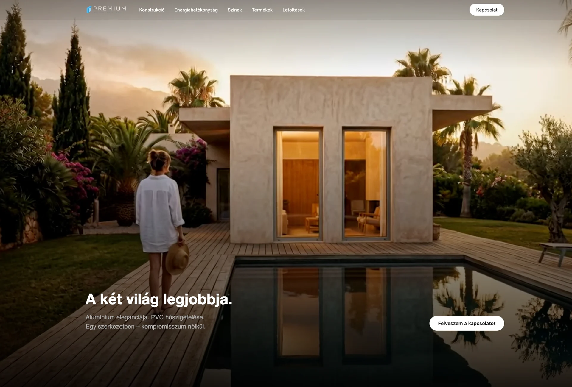 The AluConnect home page, with a lifestyle scene of the windows